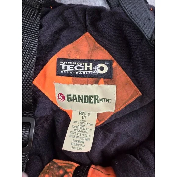 Grander Mountain Men's Realtree Waterproof Tech20 Breathable Orange Camo Jacket - Picture 13 of 16